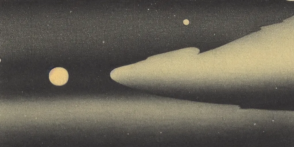 Image similar to night sky by ohara koson, 1 9 1 0