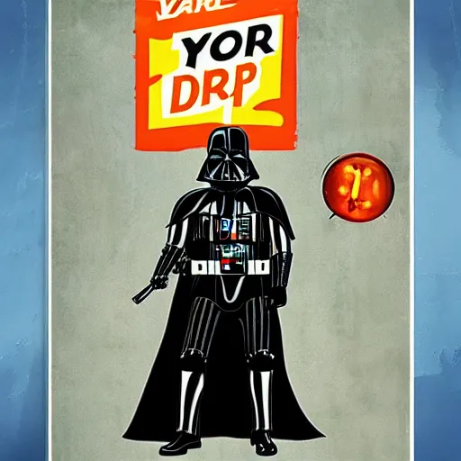 Image similar to yummy dart vader in pin - up poster