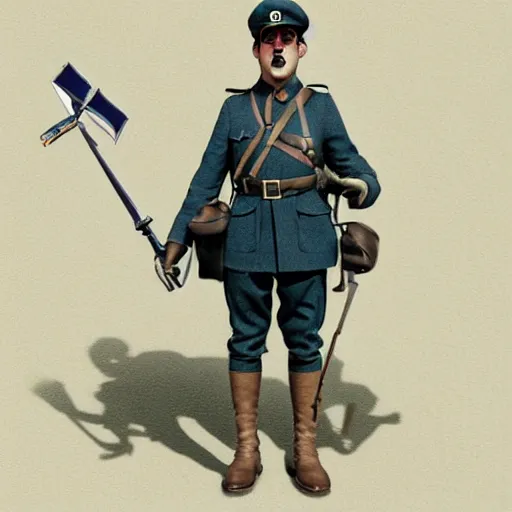 Image similar to mario as a world war i soldier, high quality