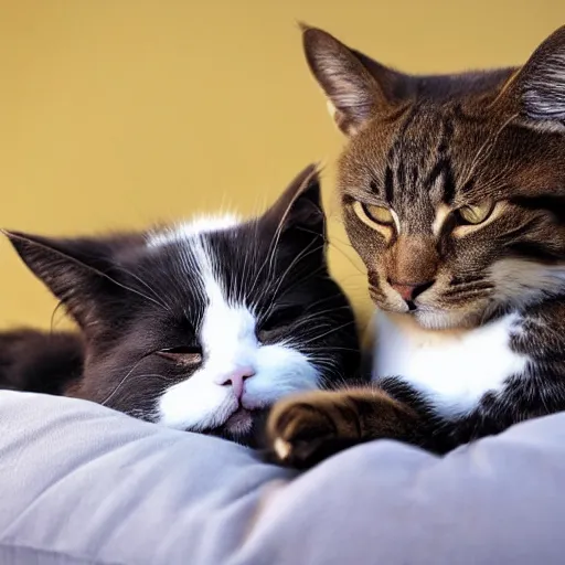 Image similar to two cats cuddling each other