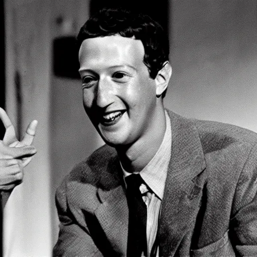 Image similar to mark zuckerberg in i love lucy ( 1 9 5 1 )