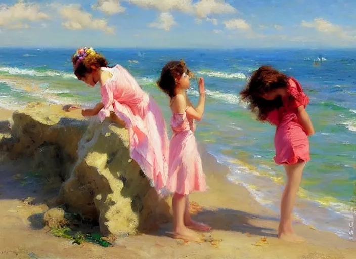 Prompt: sunny spring day at the beach by vladimir volegov and alexander averin and delphin enjolras and daniel f. gerhartz