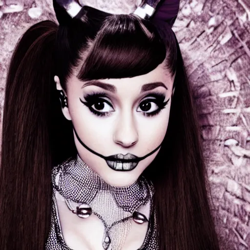 Image similar to ariana grande as a skeleton witch 8 k