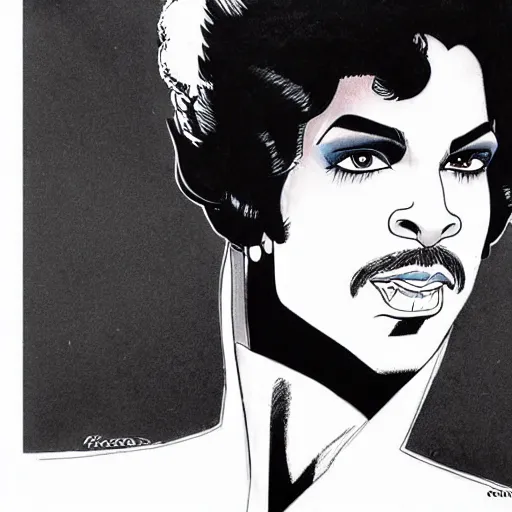Image similar to prince drawn by mort drucker