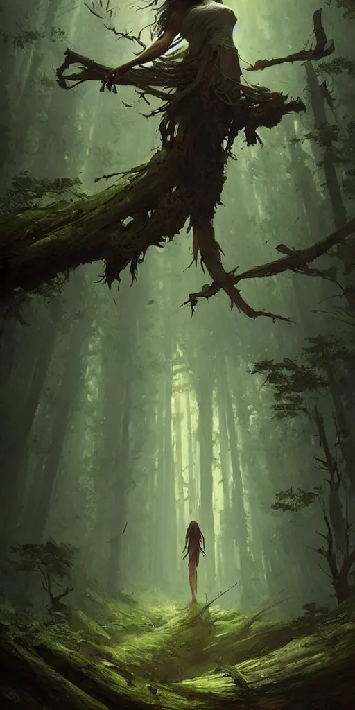 Image similar to Spirit soul of forest, by Greg Rutkowski