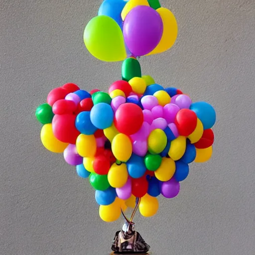 Prompt: a balloon penguin, balloon art.