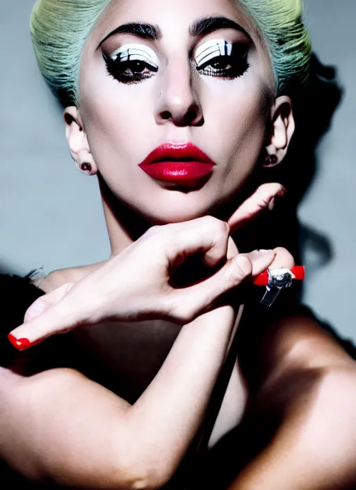 Image similar to lady gaga by nick knight, born this way, born this way album, red weapon 8 k s 3 5, cooke anamorphic / i lenses, highly detailed, cinematic lighting