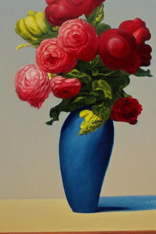 Image similar to painting of a vase in the style of maria m. c.