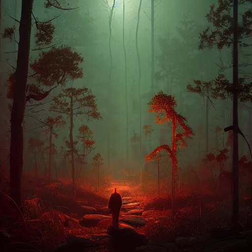 Prompt: the end of the forest, illustrated by Simon Stålenhag and Gustave Doré, 35mm lens, beautiful volumetric lighting style atmosphere, intricate, ultra detailed, photorealistic, trending on artstation, 4k, 8k