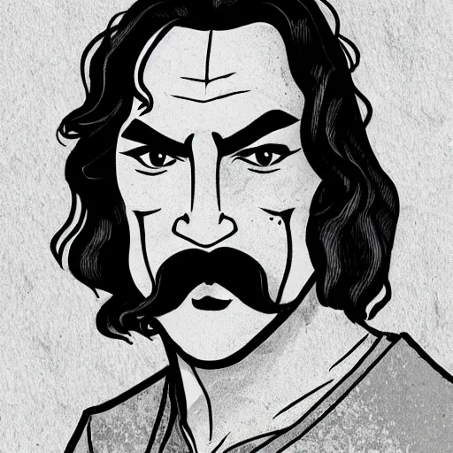 Image similar to precisely drawn illustration of inigo montoya drawn in the style of the dragon prince