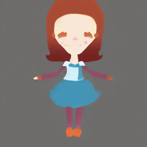 Image similar to simple digital illustration of a cute layered character