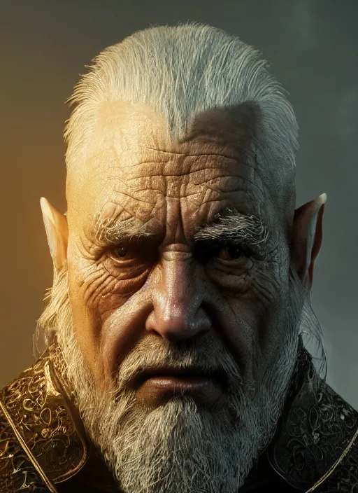 Image similar to wise old man, ultra detailed fantasy, elden ring, realistic, dnd character portrait, full body, dnd, rpg, lotr game design fanart by concept art, behance hd, artstation, deviantart, global illumination radiating a glowing aura global illumination ray tracing hdr render in unreal engine 5