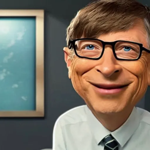 Prompt: Illumination Entertainment presents its latest animated film titled Bill Gates-W 910