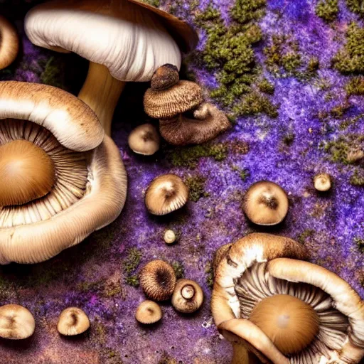 Image similar to mushrooms digesting the universe, 8 k