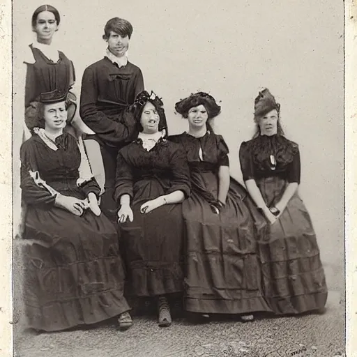 Image similar to Victorian Photograph of Medical students outside posing for a photograph next to a skeleton