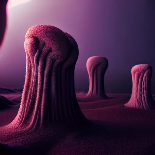 Image similar to rhizomuse lifeforms, diorama, stunning photo, artist impression, cgsociety, abstract sculpture, warm ambient lighting, glow, deep shadows, hyperdetailed, 8 k