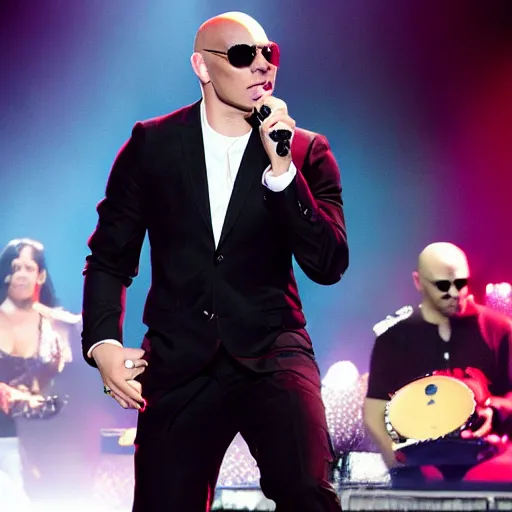 Prompt: pitbull the musician as a real pitbull
