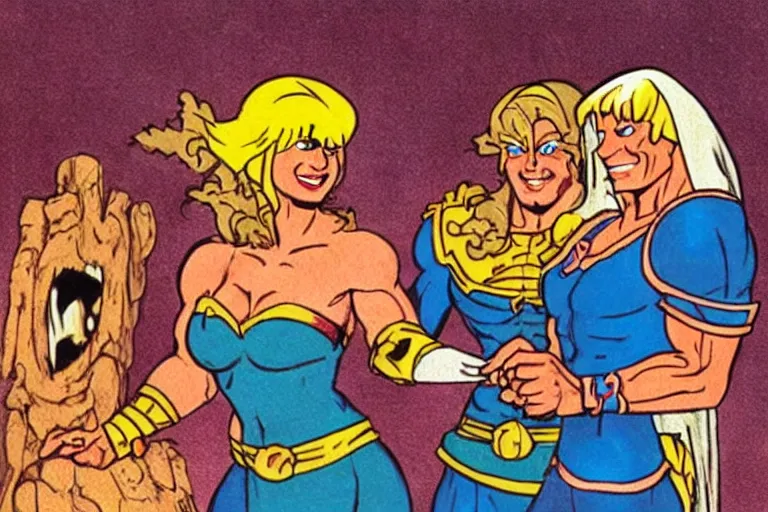 Prompt: He-Man and Teela getting married