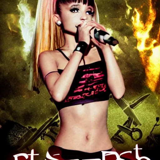 Image similar to past apocalyptic Ariana Grande poster