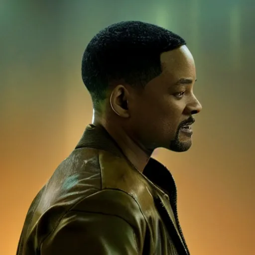 Prompt: will smith in blade runner 2 0 4 9, cinematic film still, 4 k