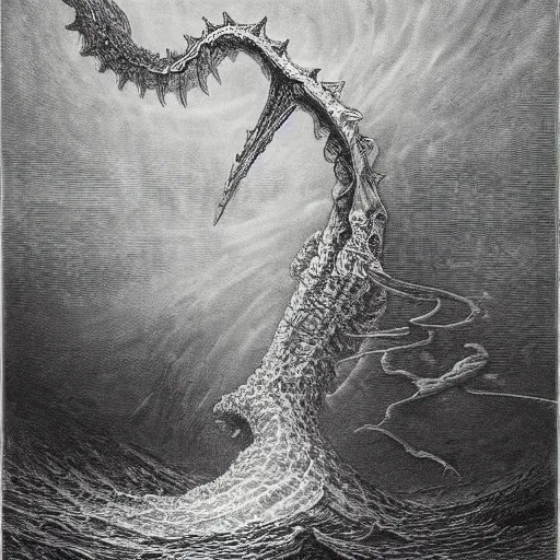 Image similar to leviathan by gustave dore