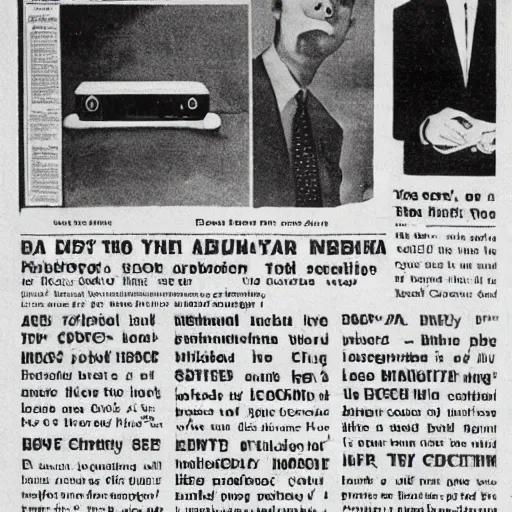 Prompt: A newspaper article from 1959 announcing the creation of the Xbox