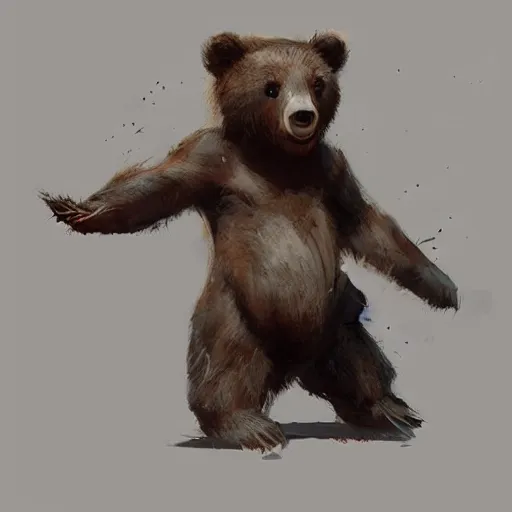 Prompt: 🐻, digital Art, artstation, Greg rutkowski, Trending artstation,