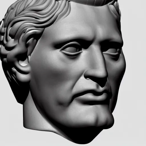 Image similar to a 3 d render of the head of michelangelos david