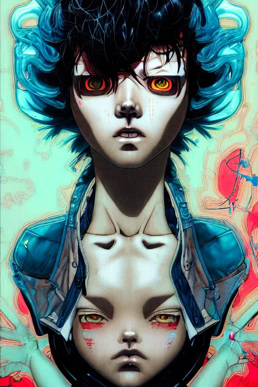 Image similar to prompt : city punk portrait soft light painted by james jean and katsuhiro otomo and erik jones, inspired by akira anime, smooth face feature, intricate oil painting, high detail illustration, sharp high detail, manga and anime 1 9 9 9