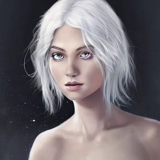 Image similar to a white hair girl, art by samdoesart, highly detailed, digital painting, concept art, sharp focus, illustration, trending on artstaion
