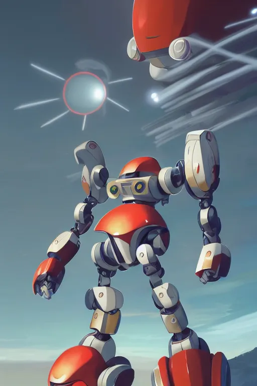 Image similar to metabots medabots medarotto medarot robot minimalist comics, behance hd by jesper ejsing, by rhads, makoto shinkai and lois van baarle, ilya kuvshinov, rossdraws global illumination ray tracing hdr radiating a glowing aura