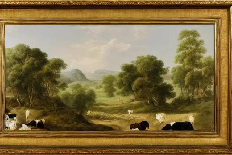 Image similar to pastoral landscape in style of reaction diffusion
