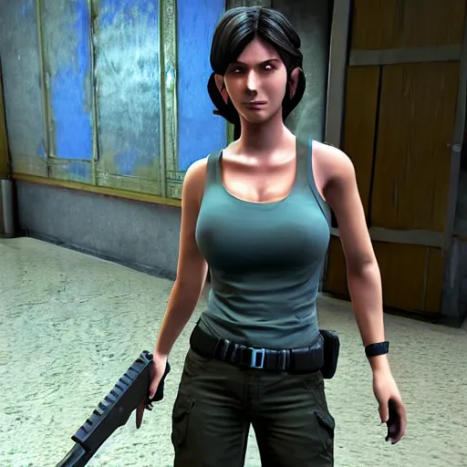 Prompt: jill valentine by bill watterson and artgem, 3 d unreal engine.