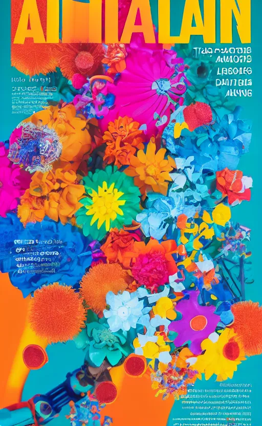 Prompt: bright and colorful cover of the ai and robotics magazine