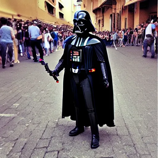 Image similar to “darth vader in San Fermines”