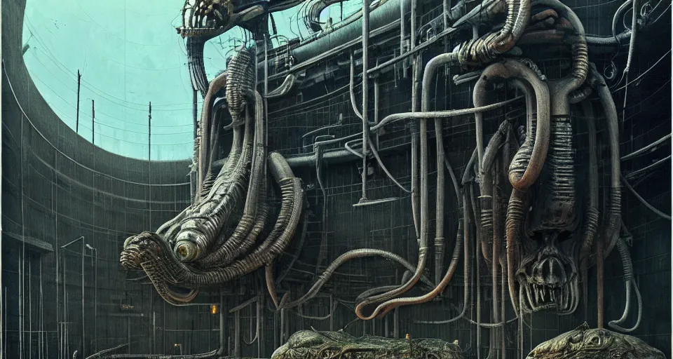 Image similar to salusa cecundus prison planet, by giger, stalenhag, beksinski, retrofuturism, highly detailed, photorealistic, illustration, 8 k, artstation