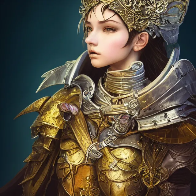 Image similar to studio portrait of lawful good colorful female holy knight paladin as absurdly beautiful, elegant, young sensual pretty woman, ultrafine hyperrealistic detailed face illustration by kim jung gi, irakli nadar, intricate linework, sharp focus, bright colors, matte, octopath traveler, final fantasy, unreal engine highly rendered, global illumination, radiant light, intricate environment