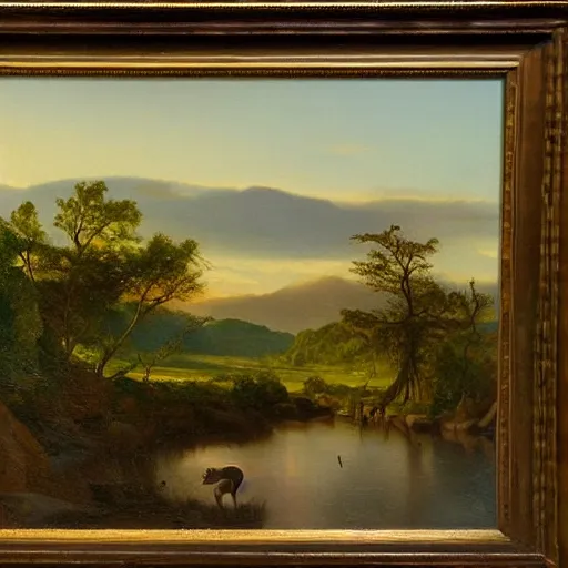 Prompt: prey, beautiful extremely detailed landscape oil on canvas in the style of 1 9 th century hudson river school of art