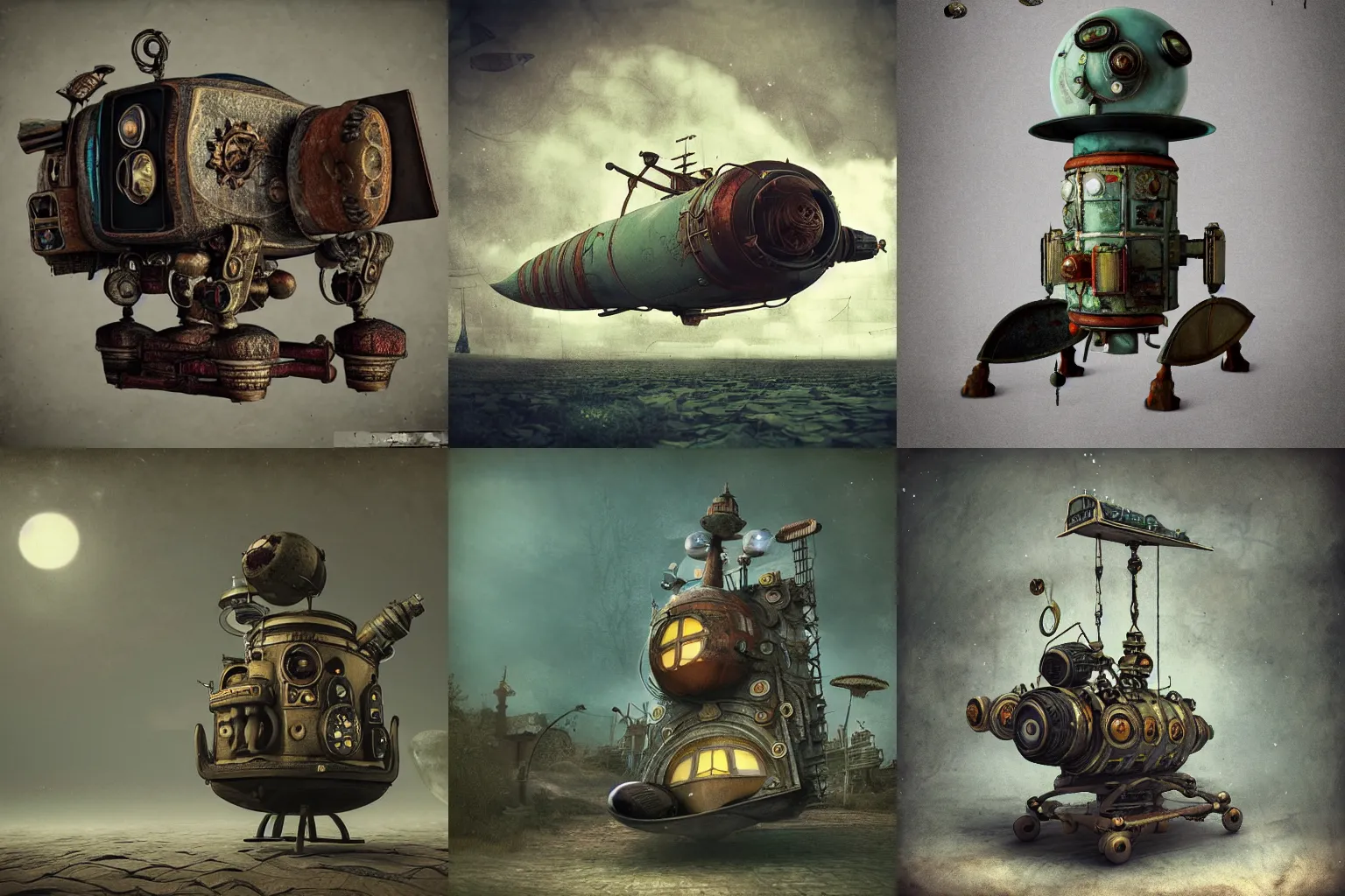 Prompt: Alexander Jansson style, great spacecraft shaped like a vintage photographic camera, Realistic, Many Details, Ultra Detailed, Octane Render