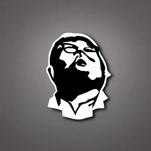 Image similar to clark duke hybrid, vector, svg sticker art