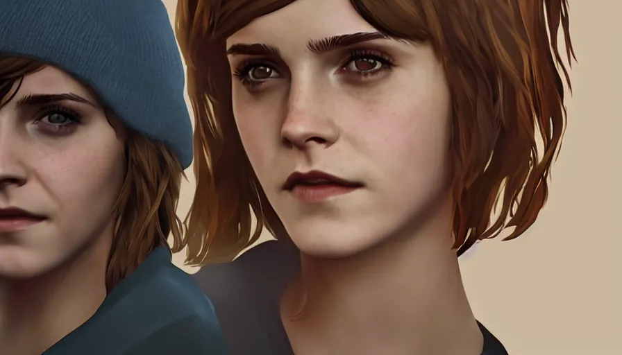 Prompt: Emma Watson in Life Is Strange, hyperdetailed, artstation, cgsociety, 8k