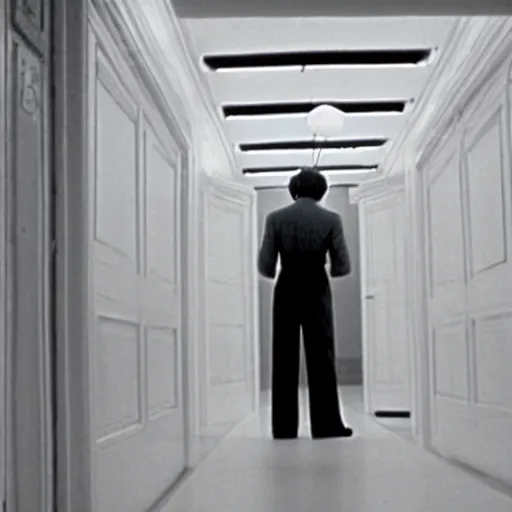 Image similar to The Backrooms, Stanley Kubrick cinematography