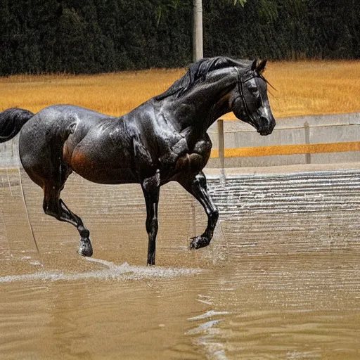 Image similar to a liquid horse