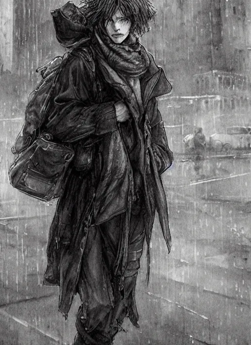 Image similar to portrait, homeless pixie on the rainy streets of New York , watercolor, dramatic lighting, cinematic, establishing shot, extremely high detail, foto realistic, cinematic lighting, pen and ink, intricate line drawings, by Yoshitaka Amano, Ruan Jia, Kentaro Miura, Artgerm, post processed, concept art, artstation, matte painting, style by eddie mendoza, raphael lacoste, alex ross
