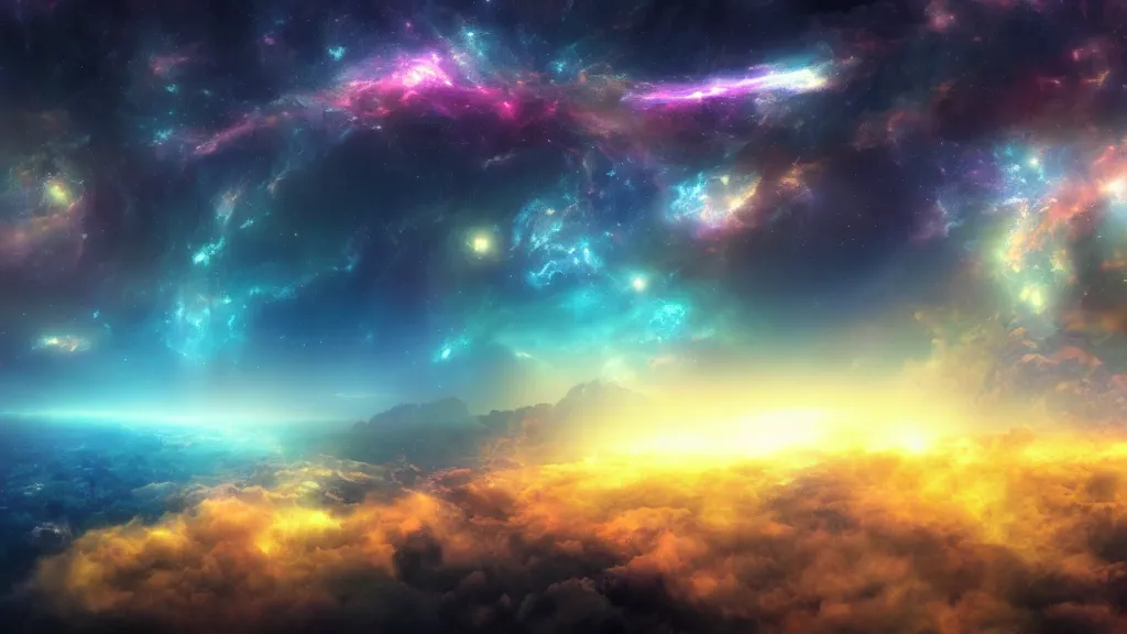 Image similar to endless sky, epic digital art, nebulae, wallpaper