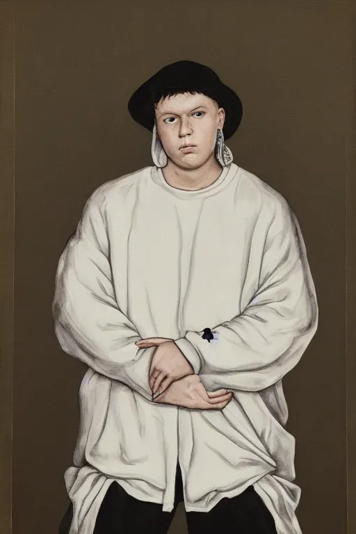 Image similar to portrait of yung lean renaissance style