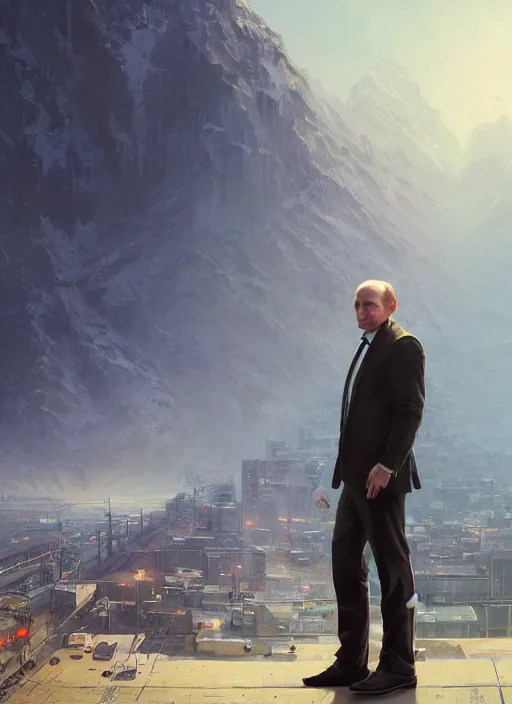 Prompt: highly detailed portrait vladimir putin in gta v, stephen bliss, unreal engine, fantasy art by greg rutkowski, loish, rhads, ferdinand knab, makoto shinkai and lois van baarle, ilya kuvshinov, rossdraws, tom bagshaw, global illumination, radiant light, detailed and intricate environment