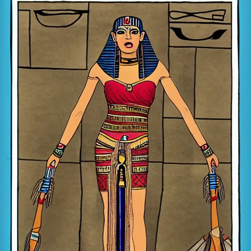 Image similar to Fatdan as an Egyptian godess