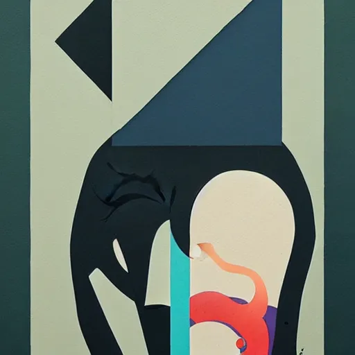 Image similar to No face Painting by Sachin Teng x Studio Ghibli, asymmetrical, Organic Painting , Matte Painting, geometric shapes, hard edges, graffiti, street art,:2 by Sachin Teng:4