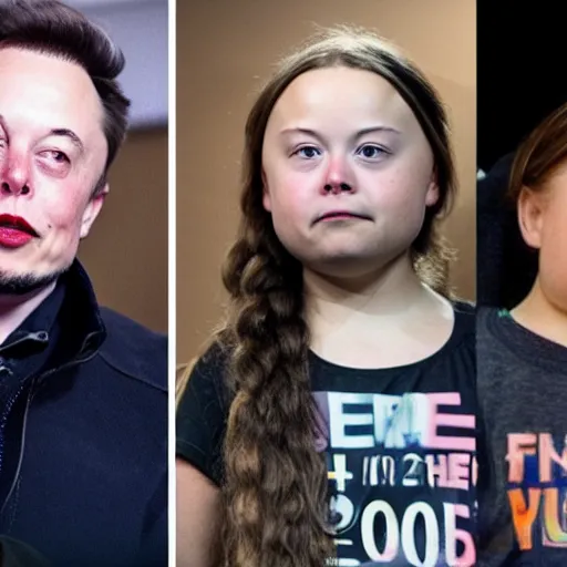 Prompt: mixing of elon musk and greta thunberg